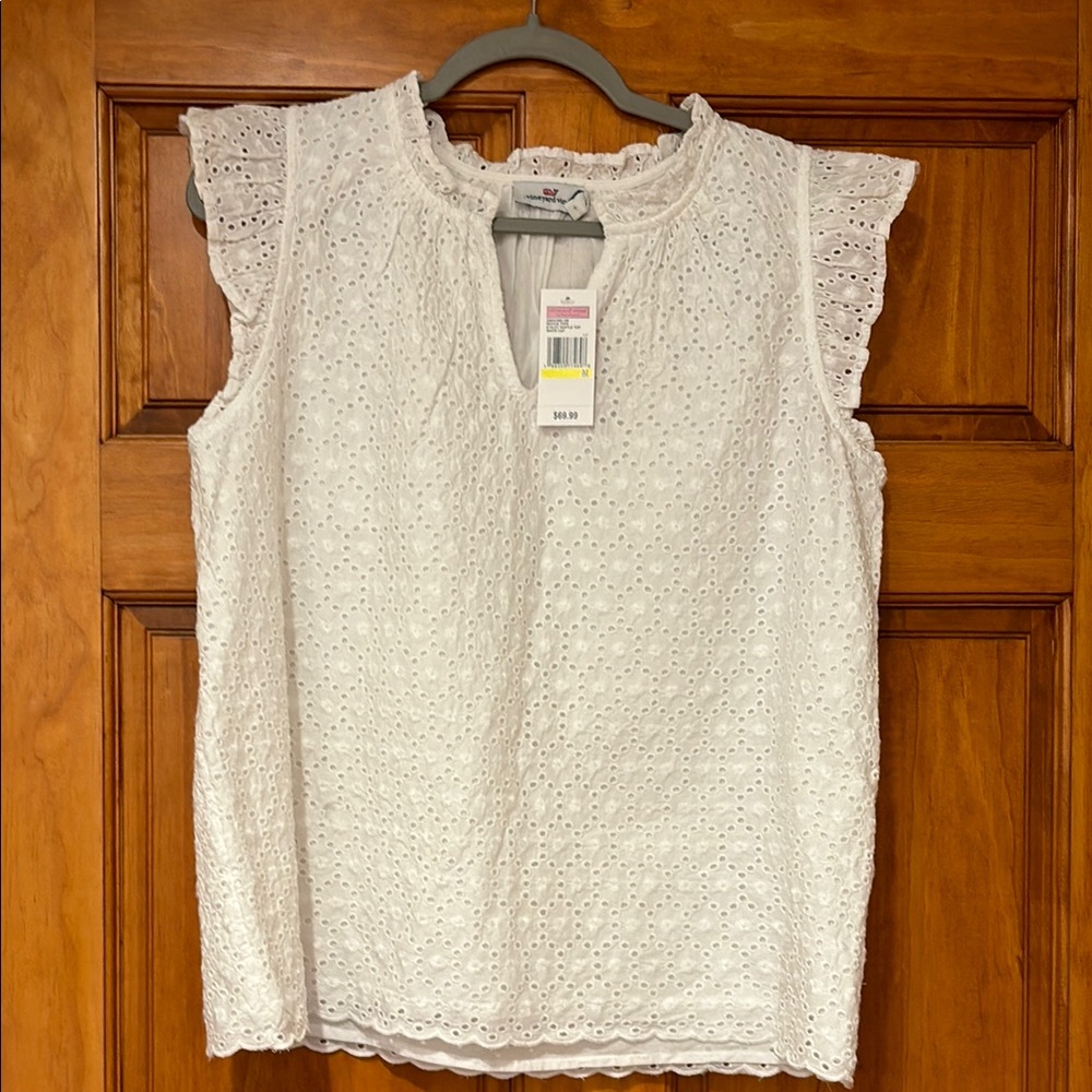 White Eyelet Women's Top